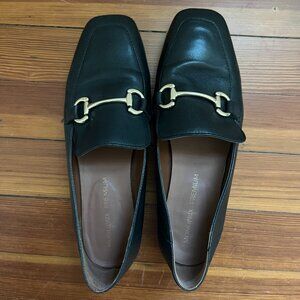 Black leather moccasins 7.5 size